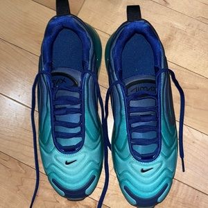 Nike, size 5.5Y, will come with the box, different shades of blue and black